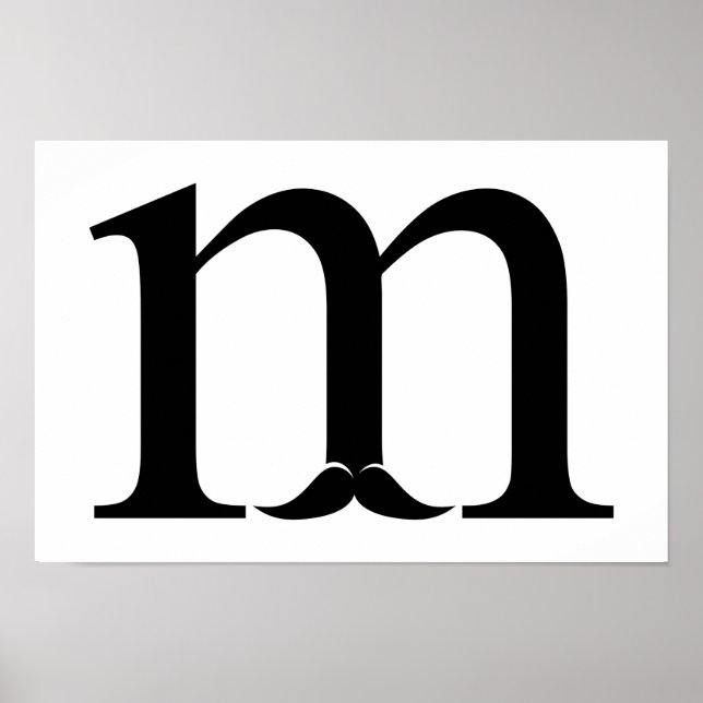 Poster M para bigode (Frente)