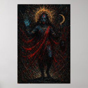 Poster Maa Kali - Deusa do Trabalho de arte de Poder e Pr