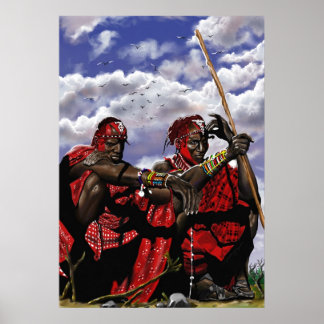 POSTER MAASAI WARRIORS