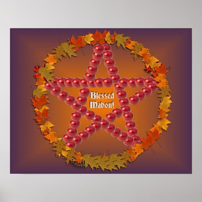 Poster Mabon Pentacle (Frente)
