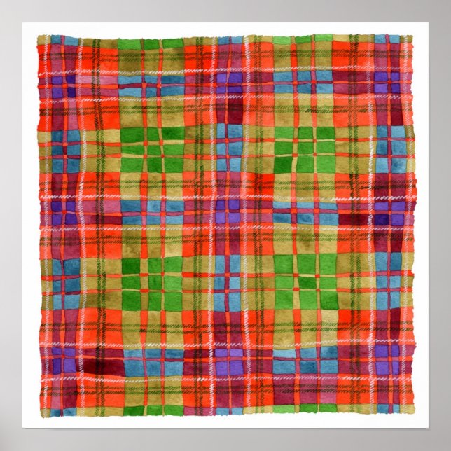 POSTER MAC RAE TARTAN 16"x16" (Frente)