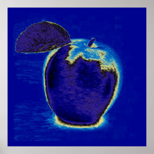 Póster Maçã azul