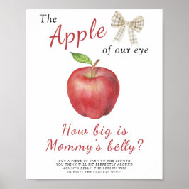 Poster Maçã d'água - quão grande é o jogo da barriga de m