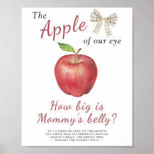 Poster Maca de aquarela - quão grande é a barriga da mamã