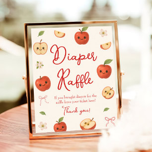 Poster Maçã de Chá de fraldas Ocular Raffle