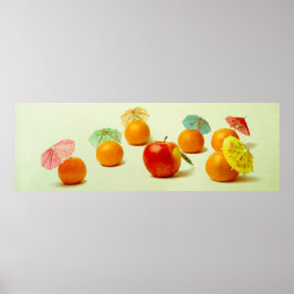 Poster Maçã e mandarinas - Panorama Fruta exótica