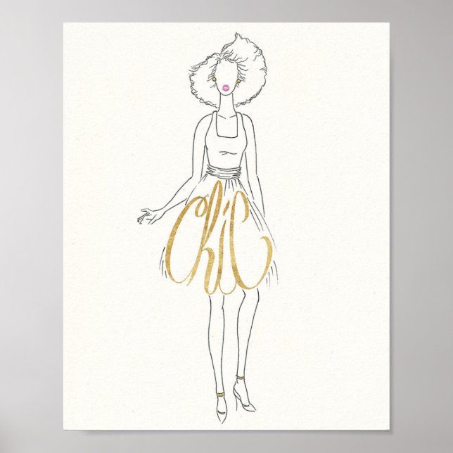 Poster Maçã Selvagem | Estilos - Vestido Chic (Frente)