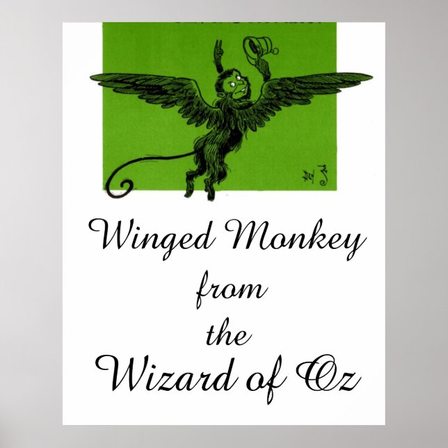 Poster Macaco Alado do Mágico de Oz (Frente)