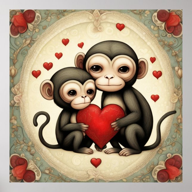 Poster Macaco Amor (Frente)