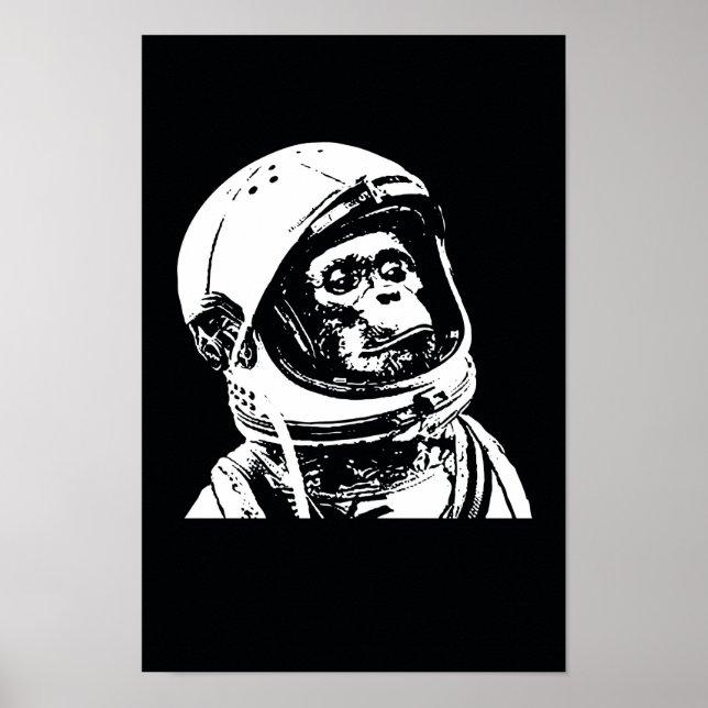 Póster Macaco Astronauta (Frente)