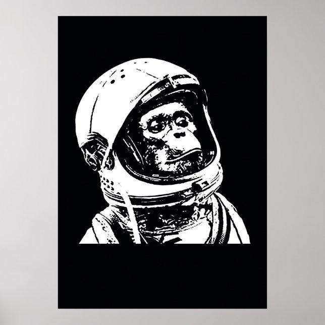 Póster Macaco Astronauta (Frente)