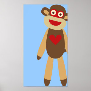 Póster Macaco bonito da peúga