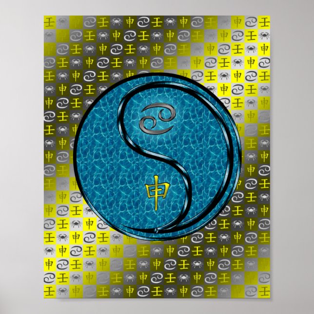 Poster Macaco cancer e Água (Frente)