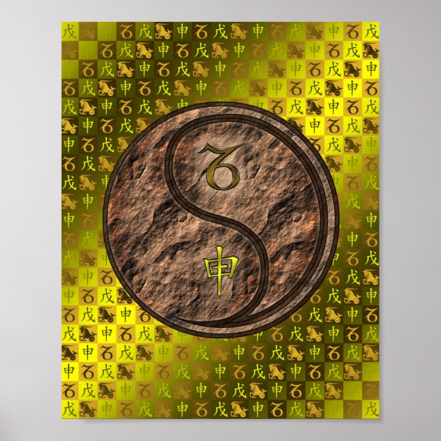 Poster Macaco Capricórnio e Terra (Frente)