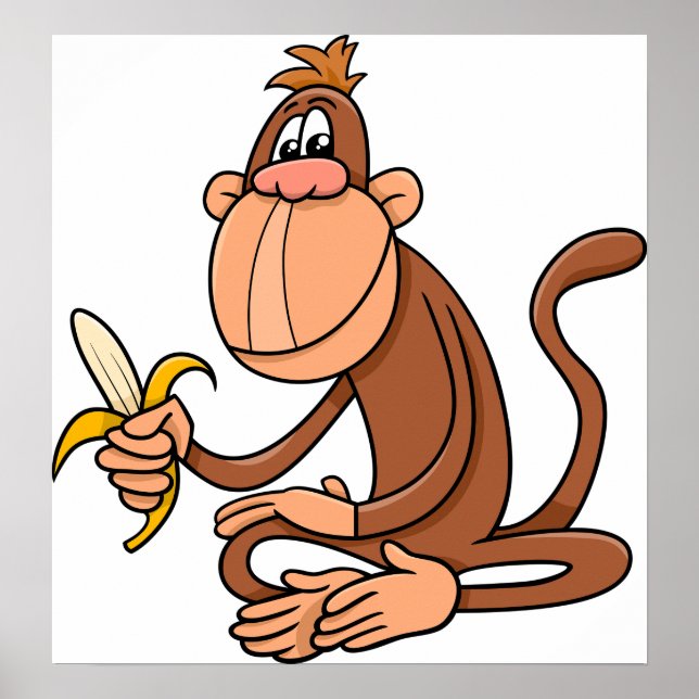 Poster Macaco Com Banana (Frente)