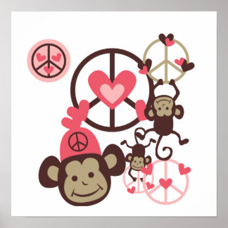Póster Macaco da Paz