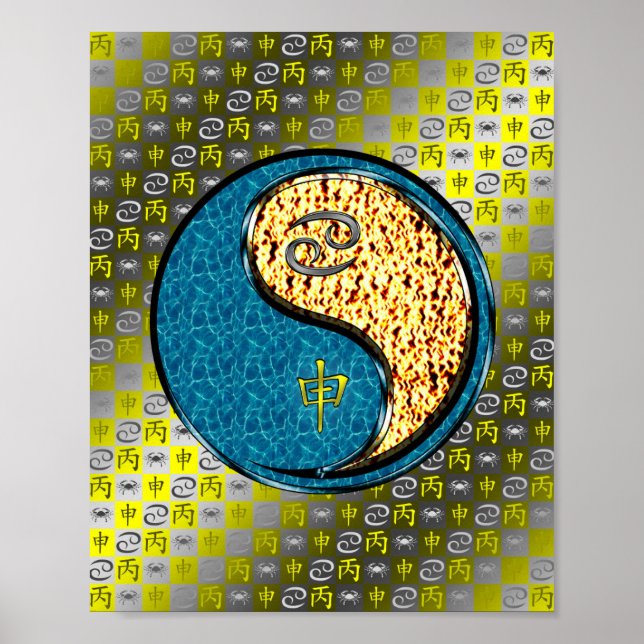 Poster Macaco de cancer e Fogo (Frente)