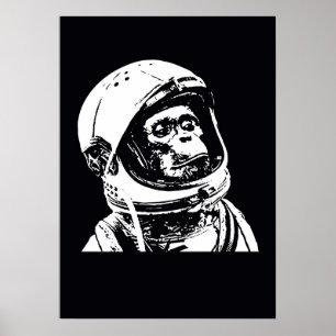 Póster Macaco do astronauta