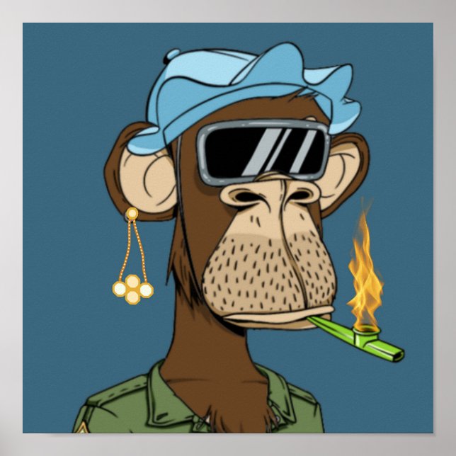 Poster Macaco-enfumaçado africano (Frente)