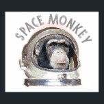 Poster Macaco espacial<br><div class="desc">Macaco no capacete espacial. pop na pintura a óleo.</div>