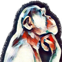 Macaco-pensador branco