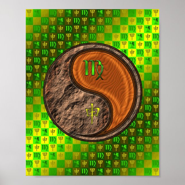 Poster Macaco Virgo e Madeira (Frente)