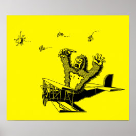 Poster Macacos Em Aviões