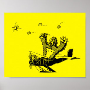 Poster Macacos Em Aviões