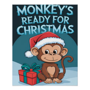 Póster Macacos Natal