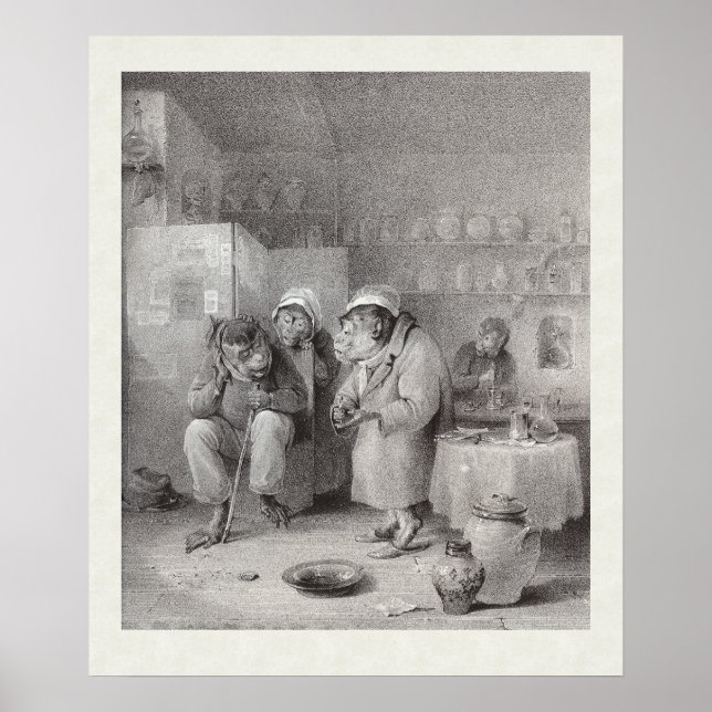 Póster Macacos no Dentist - Dental Office Decor! (Frente)