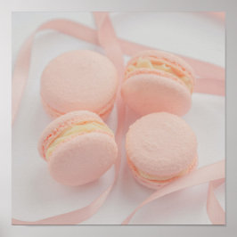 Poster Macarons cor-de-rosa doces pôster de cozinha | Mac