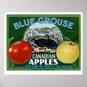 Poster Maçãs Canadianas do Grupo Azul