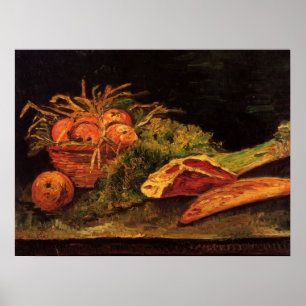 Poster Maçãs, Carne e um Pão por Vincent van Gogh
