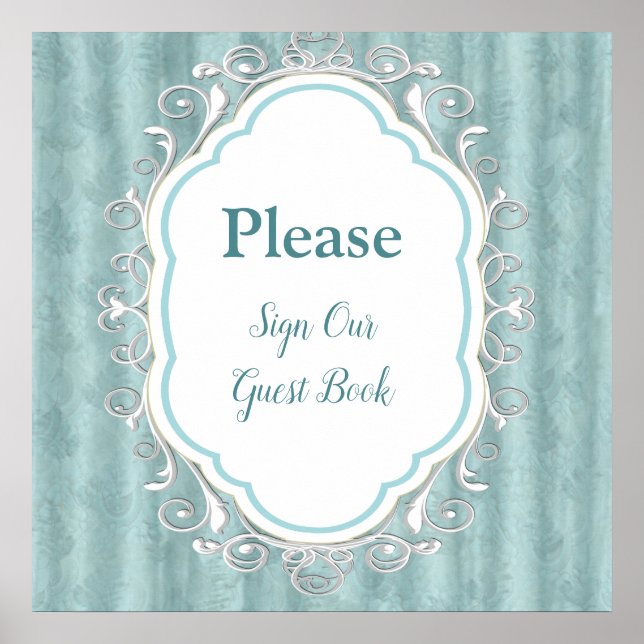 Poster Maçãs de Pastel Moles de Verde Sage (Frente)