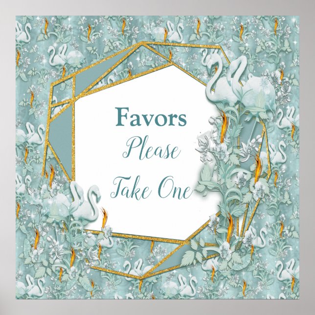 Poster Maçãs de Pastel Moles de Verde Sage (Frente)