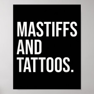 Poster Maçãs E Tatuagens Proprietário Do Mastiff Cachorro