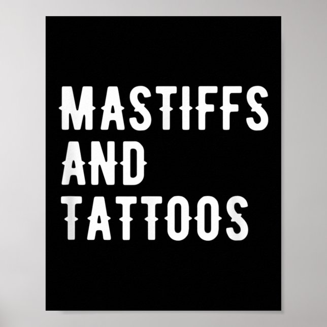 Poster Maçãs E Tatuagens Proprietário Do Mastiff Cachorro (Frente)