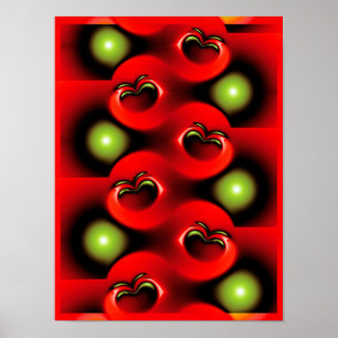 Poster Maçãs Fractal