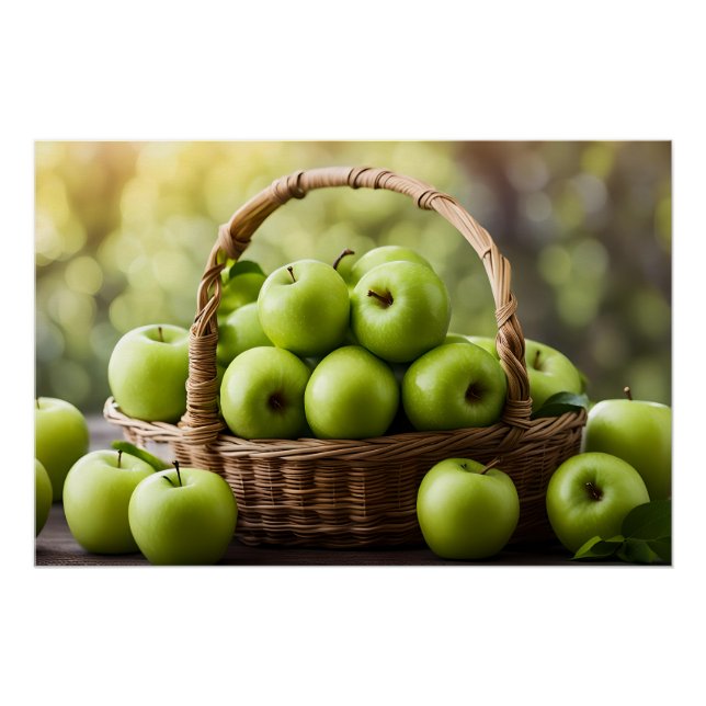 Póster Maçãs Granny Smith (Frente)