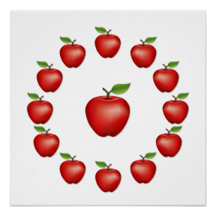 Póster Maçãs, Red Delicious