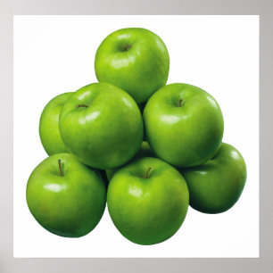 Póster Maçãs verdes