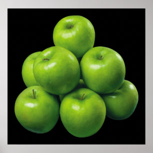 Póster Maçãs verdes