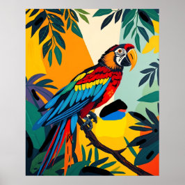 Poster Macaw de Spix - Homenagem à Arte Selvagem Extinta