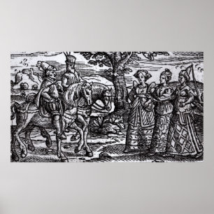 Póster Macbeth, Banquo e as três bruxas