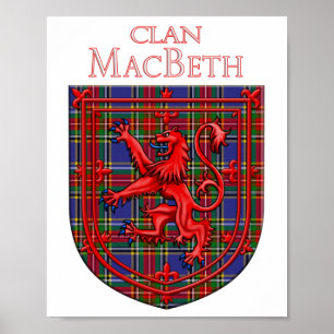 Poster MacBeth Tartan - Xadrez escocesa Rampant