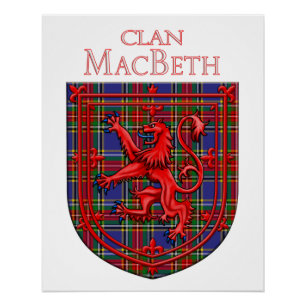 Póster MacBeth Tartan - Xadrez escocesa Rampant