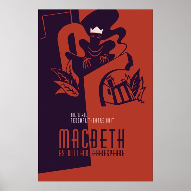 Poster MacBeth William Shakespeare (Frente)