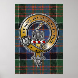 Poster MacDonald Clanranald Tartan e Crachá