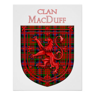 Póster MacDuff Tartan - Xadrez escocesa Rampant