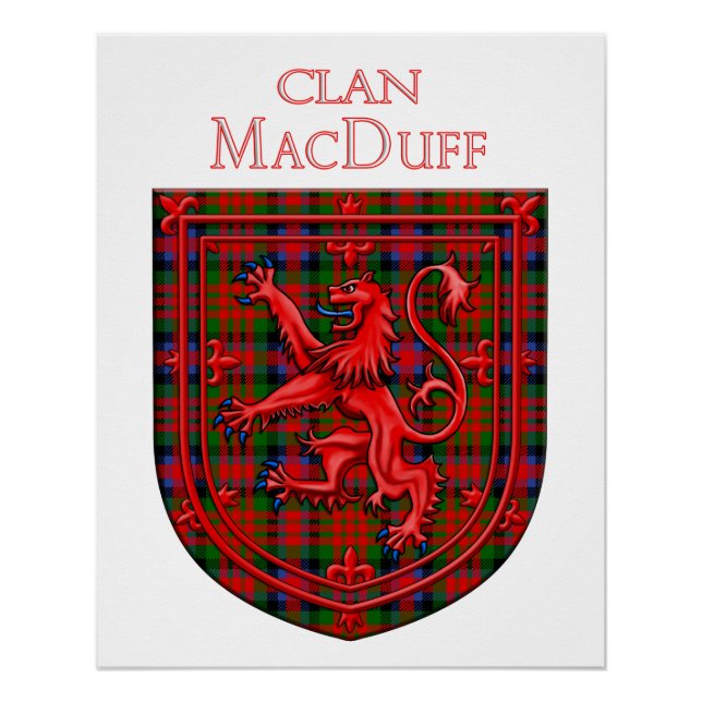 Póster MacDuff Tartan - Xadrez escocesa Rampant (Frente)